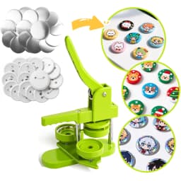 Button Maker Machine 58mm Installation-Free DIY Pin Badge Button Maker Badge Punch Press With 100pcs Button Parts Circle Cutter