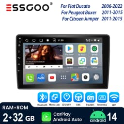 9"4+64GB Car Stereo Radio Bluetooth for Fiat DUCATO Peugeot Boxer Citroen Jumper GPS Navi Android 14 Wireless CarPlay WIFI RDS