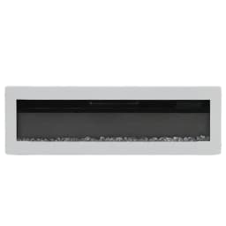 Voltsify LED Electric Wall Fireplace 12 Flame Colours with Freestanding Leg, White 50inch