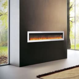 Voltsify LED Electric Wall Fireplace 12 Flame Colours with Freestanding Leg, White 50inch