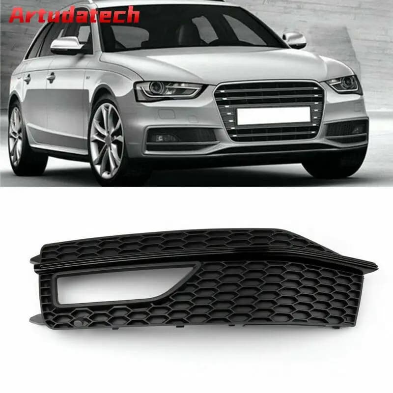 Artudatech Left/Right Bumper Fog Light Lamp Cover Grille Grill For Audi A4 S-line S4 2013-2015 2014