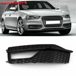 Artudatech Left/Right Bumper Fog Light Lamp Cover Grille Grill For Audi A4 S-line S4 2013-2015 2014