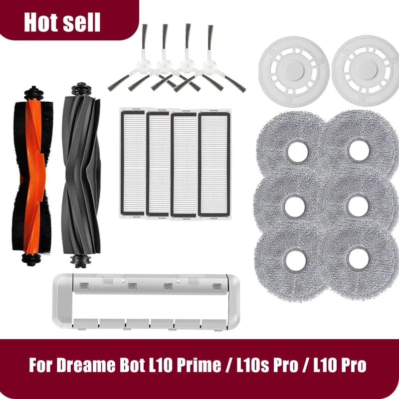 For Dreame L10 Prime, RLL11GC, L10S Pro, L10 Pro, Xiaomi S10+ Roller Side Brush Filter Mop Accessory Part