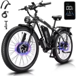 KETELES K800 Electric Bike 1000W*2 Motor 48V23AH Battery Off-Road E-Bike 26 inch Fat Tire E-Mountain Bike