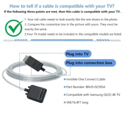 BN39-02395A TV One Connect Cable 5m for QN55Q7CNAF QN75Q7FN