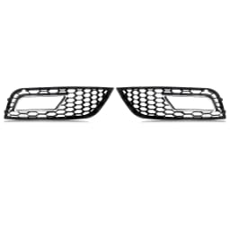Pair Honeycomb Style Fog Light Cover For 2013-2016 Audi A4 B8.5 Standard Bumper