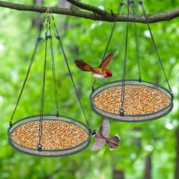 2 Pack Bird Seed Catcher Trays Hanging Bird Feeder Fabric Bird Feeder Outdoor Bird Feeding Accessory