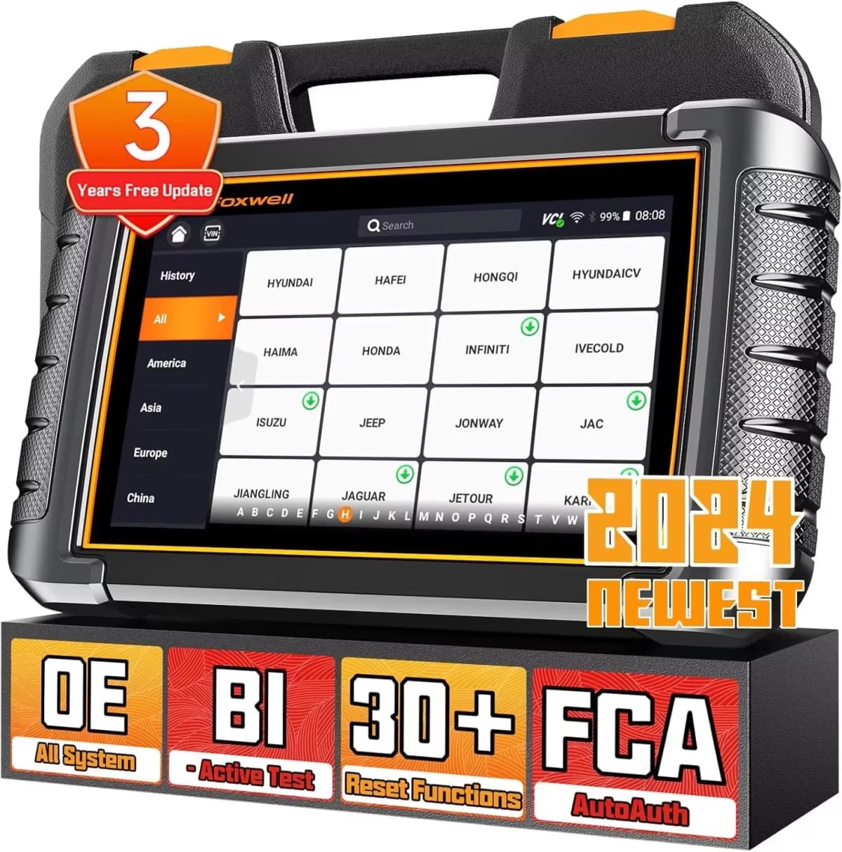 NT809 OBD2 Automotive Scanner Bi-directional Test 30 Maintenance FOXWELL OBD 2 All System Car Diagnostic Scan Tool PK MK808
