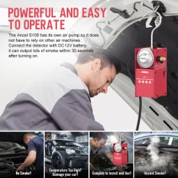 S100 Car Smoke Leak Detector EVAP Vacuum Leakage Locator ANCEL DC12V Car Diagnostic Tool Automotive Oil Pipe Smoke Generator