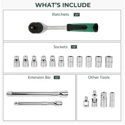 227pcs Mechanic Tool Set 1/4" 3/8" 1/2" Socket Wrench Sets with Wrench, Socke, Screwdriver Tool Kit for Car Motorcycle Repair
