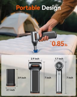 WOLFBOX MF200 Electric Air Duster Air Blower-320g Wind Pressure, Rechargeable 3-Gear Brushless Motor for Car/PC/Home/Outdoor