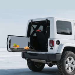 Stainless Steel Tailgate Folding Table Black 75lbs Load Capacity for 2007-2017 Wrangler JK 2/4 Door and Unlimited 4 Door