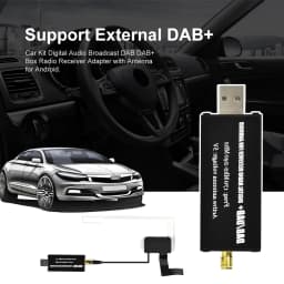 Podofo Dab+ Signal Receiver for Universal Dab+ Antenna for Car Android Radio Receiver Tuner USB Interface Car Gps Receiver