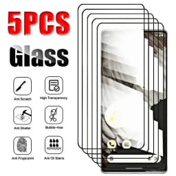 5Pcs for Google Pixel 7 Pro 7a 6 6A 5 4A 5A 5G A Tempered Glass Screen Protectors 7Pro Protective Film Mobile Phone Accessories
