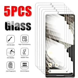 5Pcs for Google Pixel 7 Pro 7a 6 6A 5 4A 5A 5G A Tempered Glass Screen Protectors 7Pro Protective Film Mobile Phone Accessories