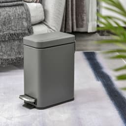 HOMCOM 5L Steel Waste Trash Can Pedal Rubbish Garbage Storage Bucket