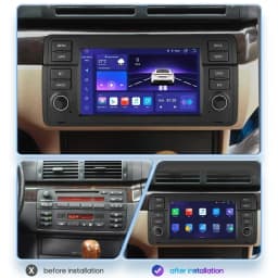 8+128G AI Voice Car Android Auto Radio for BMW E46 M3 318 320 325 330 335 Carplay 4G LTE Multimedia Player GPS Autoradio RDS SWC