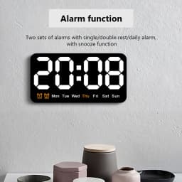 LED Digital Wall Clock Large Display Digital Alarm Clock for Living Room Office Classroom Gym Shop Decoration