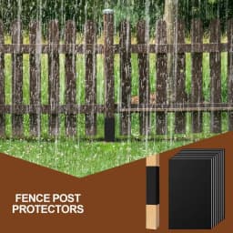 Fence Pole Wrap 8x Waterproof Rot Protector 42.5x26.5cm/16.73x10.43 Inch Self-adhesive Protection Cover Outdoor Protective