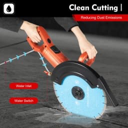 220V 3000W Electric Concrete Saw Pure Copper Motor 3800r/min Circular Saw 13.5cm Max Depth Marble&Concrete Cutting Concrete Tool