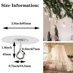 1pcs Ceiling Hooks Self Stick Heavy Duty Hooks Without Drilling Kitchen Wall Key Hangers for Hanging Plant Wind Chimes