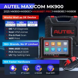 Autel MaxiCOM MK900 Diagnostic Scan Tool All System Active Test OBDII Scanner DoIP CAN FD FCA Autoauth SGW Update of MK808BT PRO