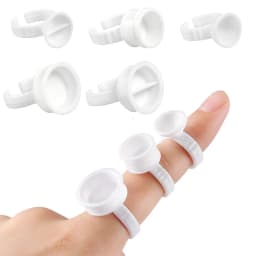 Microblading Glue Eyelash Extension Tattoo Ink Pigment Pallet Finger Ring Holder