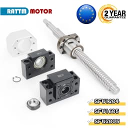【EU Stock】SFU / RM 1204 1605 2005 Ballscrew Rolled C7 Ball Screw + Ballnut + BK BF End support+ Ball Nut Housing CNC Part
