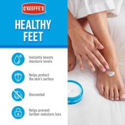 O’Keeffe’s Healthy Feet 91g, For Extremely Dry Cracked Feet, Long-lasting, With glycerin & Allantoin, healthy, hydrated skin