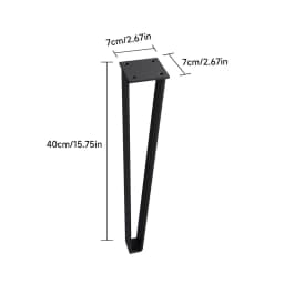 Voltsify Set of 4 Metal Trapezoid Furniture Legs Home DIY Accessories