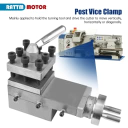 【EU】 Lathe Turning Tool Holder Machine Tool Slide Rest Compound Rest Assembly For WM210V-208A BHC210 HS210 JY210V CTC210