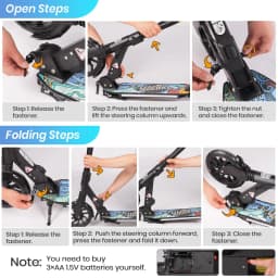 Kick Scooter for Teens & Adults, 200mm Big Wheels Foldable Scooter, Teens & Adult Scooters with LED Light-Up Deck
