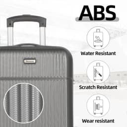 Luggage Sets Suitcase Carry On Hand Cabin ABS Hard Shell 4 Double Spinning Wheels TSA Lock- 3 Piece Set (21"24"28")