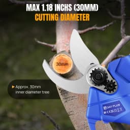 21V Electric Secateurs Cordless Pruning Shears Battery Powered with 2Pack 1.5AH Lithium Battery,for Pruning Trees and Shrubs