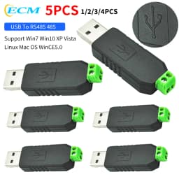 1-5pcs USB To RS485 Converter CH340/PL2303/FT232 Chip RS485 Serial Converter Support Win7 Win10 XP Vista Linux Mac OS WinCE5.0