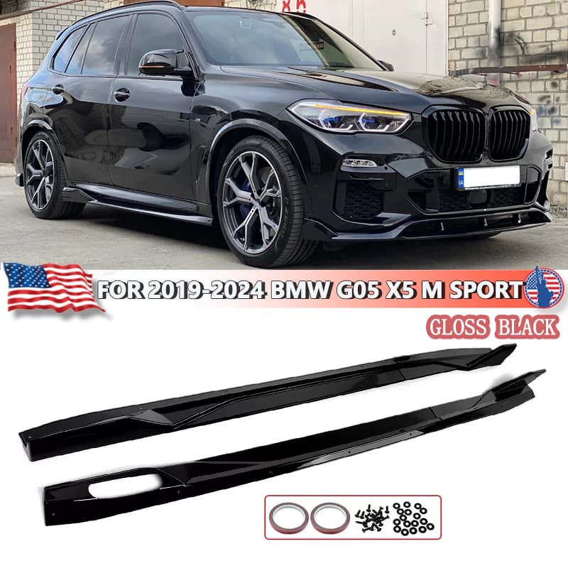Competition Style Side Skirt Extension Lip Rocker Panel Compatible with BMW G05 X5 MSport SUV 2019-2024 Side Sill Panel Magickit