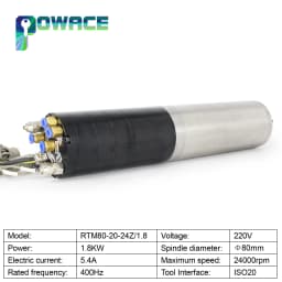 【EU US】CNC 1.8KW 2.2KW 220V ISO20 Automatic tool change ATC Spindle Motor Water Cooling With FL inverter For Metal Router