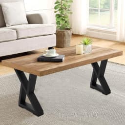 40CM Height Floor Standing Coffee Table Legs 2PCS X-Shaped Metal Furniture Legs Black