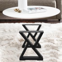 40CM Height Floor Standing Coffee Table Legs 2PCS X-Shaped Metal Furniture Legs Black