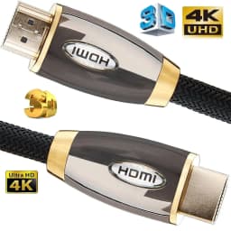 4K HDMI CABLE 2.0 HIGH SPEED PREMIUM GOLD PLATED BRAIDED LEAD 2160P 3D HDTV