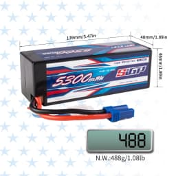 SIGP Lipo Battery 2S 3S 4S 11.1V 14.8V 7.4V RC Lipo 5300mah 6100mah 7300mah 8200mah Hardcase EC5 Deans T XT60 RC Parts
