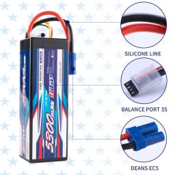 SIGP Lipo Battery 2S 3S 4S 11.1V 14.8V 7.4V RC Lipo 5300mah 6100mah 7300mah 8200mah Hardcase EC5 Deans T XT60 RC Parts