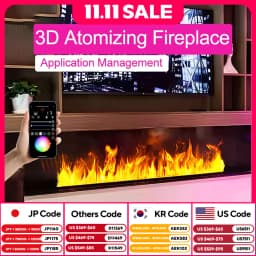 Electric water remote control mist fireplace customized room TV cabinet decoration humidifier 3D steam flame indoor