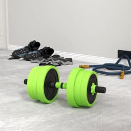 SPORTNOW 4-in-1 Adjustable Weight Dumbbells Set, Used as Barbell, Kettlebell, Push up Stand, Free Weights Set for Men and Women