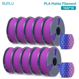 SUNLU 10KG Dual Color Matte PLA Filament 1.75mm 1kg Spool (2.2lbs) Matte 3D Printer PLA Filament Fit Most FDM Printer