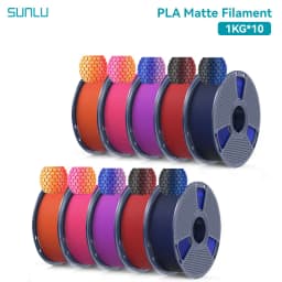 SUNLU 10KG Dual Color Matte PLA Filament 1.75mm 1kg Spool (2.2lbs) Matte 3D Printer PLA Filament Fit Most FDM Printer