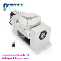 【EU US】CNC 4th 5th A B Fourth Fifth Rotary axis Harmonic drive reducer dividing head ratio 50:1 + Nema 23 Stepper Motor