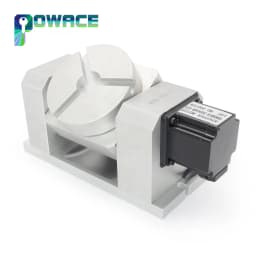 【EU US】CNC 4th 5th A B Fourth Fifth Rotary axis Harmonic drive reducer dividing head ratio 50:1 + Nema 23 Stepper Motor