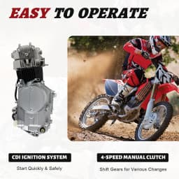 125cc 4-Stroke Engine with CDI Ignition 4-Speed Pit Dirt Bike Engine Kit for Honda CRF50 CRF70 XR50 Dirt Bikes and ATVs