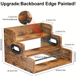 Liquor Bottle Display Shelf 3 Step Countertop Wine Rack Retro Bar Shelf Stand for Liquor Whiskey Spirits